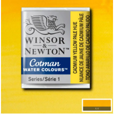 Акварельна фарба Winsor Newton Cotman Half Pan, №119 Кадмій жовтий пастельний