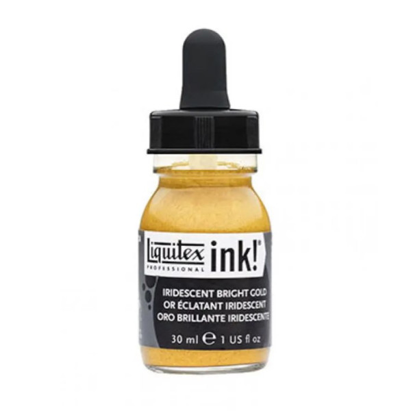 Пігментне чорнило Liquitex Artists Acrylic Inks, 30 мл, № 234 Iridesent bright Gold Золото
