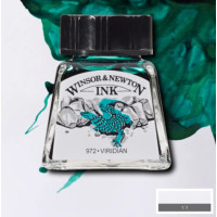 Туш Drawing Inks Winsor Newton 14 мл № 692 Viridian (Вірідіан)