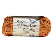 Рафія в мотках Folia Raffia-natural quality 50 гр, № 40 Orange Помаранчевий