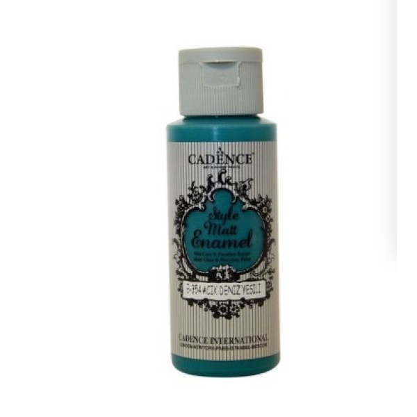 Краска витражная матовая Cadence Style Matt Enamel, 59 мл, № 354, Морской зеленый светлый