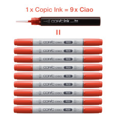 Чернила для заправки маркеров Copic Ink E-37 Sepia Сепия, 12 мл