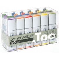 Маркери Copic, WIDE Set A у наборі 12 шт + 12 чорнила арт 3007501
