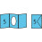 Заготовка для листівки квадратним паспарту Folia, 220 г/м2, 10,5x15 см, № 30 Sky blue Небесно-блакитний