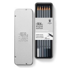 Набор графитных карандашей Winsor Graphic pensil, 6 шт (B2,4,6,8,HB,2H)