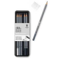 Набор графитных карандашей Winsor Graphic pensil, 6 шт (B2,4,6,8,HB,2H)