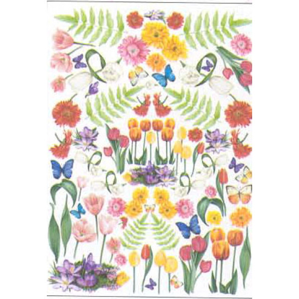 Карта для декупажу Тюльпани розмір 50x70 см