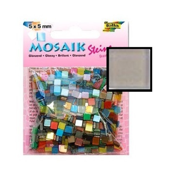 Мозаїка Folia Gloss 45 гр, 5x5 мм (700 шт) № 80 Light grey (Світло-сірий) арт. 59180