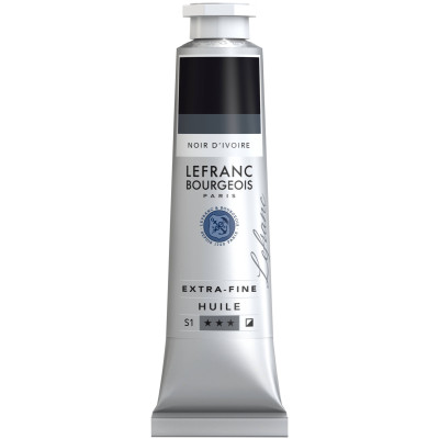 Олійна фарба Lefranc Extra Fine 40 мл № 269 Ivory black Чорна Слонова кістка
