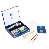 Масляные краски набор Fine Oil Set "DISCOVERY" 10х20 мл+ доп.белила, кисти, палитра, разбавитель арт 106119