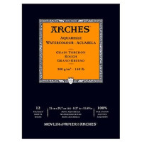 Альбом для акварелі Arches крупнозернистий Arches Rough Grain 300 гр/м2 14,8x21 см, 12 листів