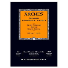 Альбом для акварелі Arches крупнозернистий Arches Rough Grain 300 гр/м2 14,8x21 см, 12 листів