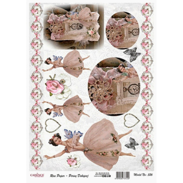 Декупажная карта на рисовой бумаге Rice Paper Decoupage Cadence, №426