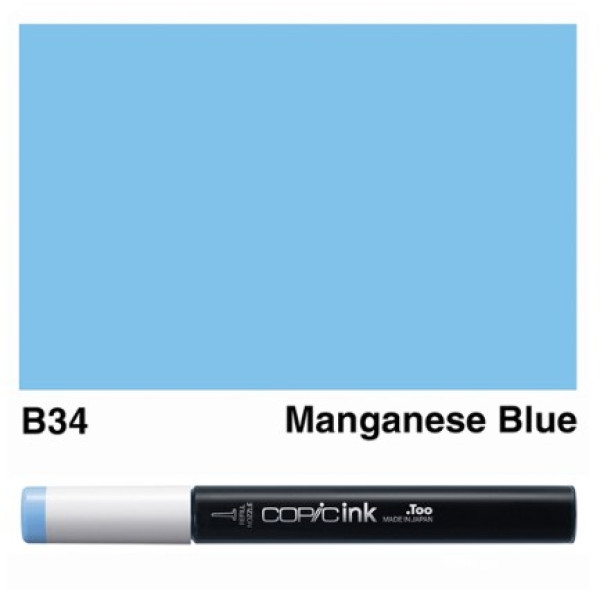 Заправка для маркерів COPIC Ink, B34 Manganese blue Марганець синій, 12 мл