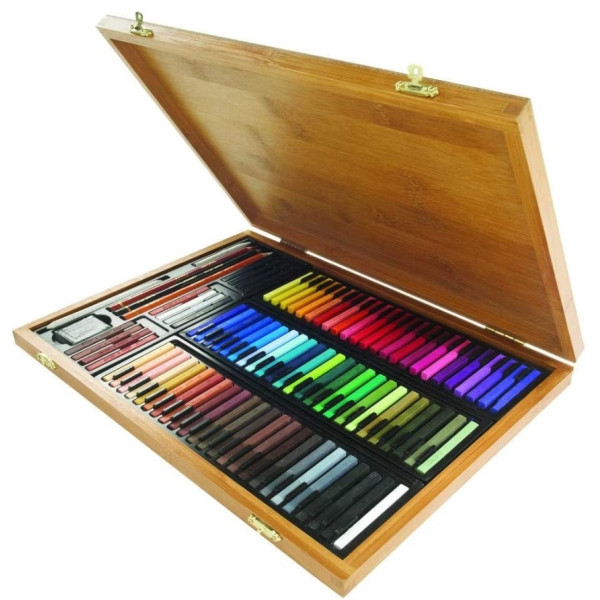 Профессиональный набор сухой пастели Conte Colour, 70 цветов + аксессуары