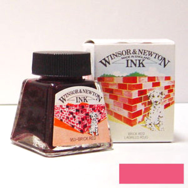 Туш художня Winsor Newton Drawing Inks 14 мл №040 Червона цегла