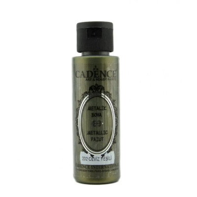 Акриловая краска с эффектом металлик Metallic Paint Cadence, 70 мл, Зеленый ореховый