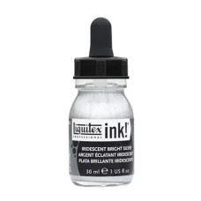 Пігментне чорнило Liquitex Artists Acrylic Inks, 30 мл, № 230 Iridesent bright Silver Срібло
