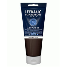Акрилова фарба Lefranc Fine Acrylic Color 200 мл, 111 Van dyck brown Ван дайк коричневий