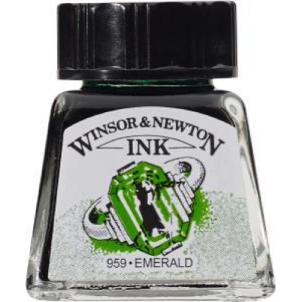 Туш художня Winsor Newton Drawing Inks 14 мл №235 Смарагдовий