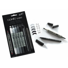 Набір маркерів Copic Ciao Set 5+1 (сірі кольори + лайнер)