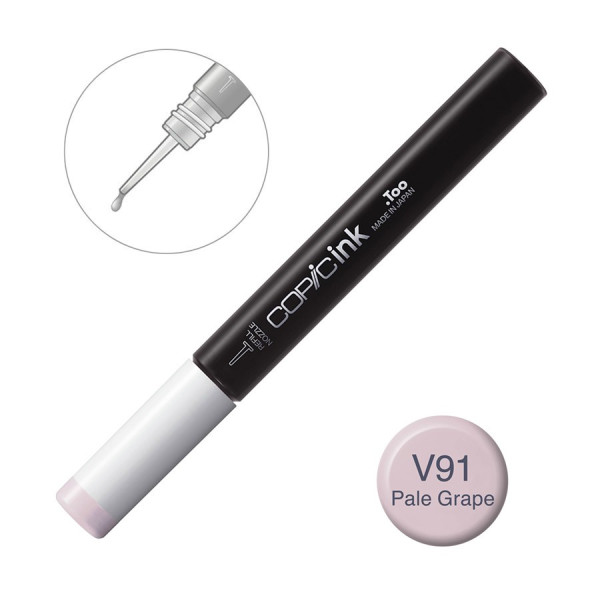 Чорнило для заправки маркерів Copic Ink V-91 Pale grape Пастельний виноград, 12 мл