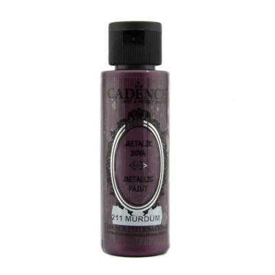 Акриловая краска с эффектом металлик Metallic Paint Cadence, 70 мл, Сливовый