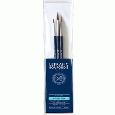 Набор кистей для акварели белка Lefranc Fine Squirrel Brushes (№ 2, 6, 10)