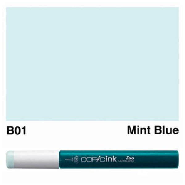 Заправка для маркерів COPIC Ink, B01 Mint blue Ментолово-блакитний, 12 мл