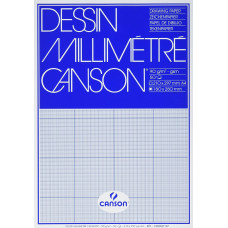 Папір міліметрівка Canson Millimeter Paper 72 г/м2, A4 12 аркушів, bistre