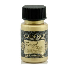 Фарба по тканині Cadence Dora Textil Metallic Fabric Paint 50 мл Біле золото