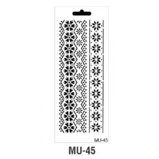 Трафарет Cadence MU Mix Media Stensil, 10*25 см, MU-45