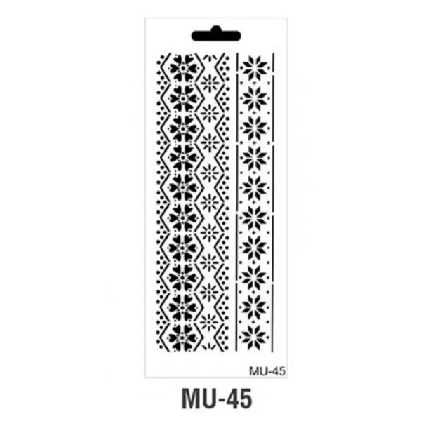 Трафарет Cadence MU Mix Media Stensil, 10*25 см, MU-45
