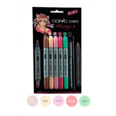 Набір спиртових маркерів з лайнером Copic Ciao Set 5+1 Manga №3, 6 шт