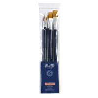Набір пензлів синтетика Lefranc Fine Synthetic Brushes Set, 6 шт (№ 6, 12, 6, 12, 14, 16)