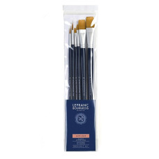 Набір пензлів синтетика Lefranc Fine Synthetic Brushes Set, 6 шт (№ 6, 12, 6, 12, 14, 16)