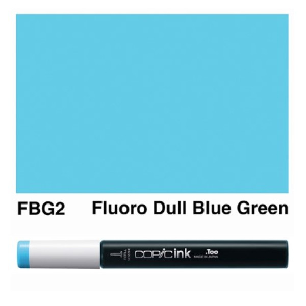 Заправка для маркерів COPIC Ink, FBG2 Fluorescent dull blue green Флуорисцентний тьмяний зелений, 12 мл