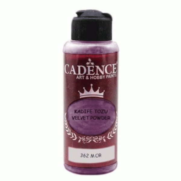 Пудра флок для нігтів оксамитова, Cadence 120 мл Пурпурний