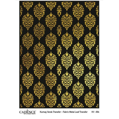 Трансфер универсальный Metal Leaf Background Fabric Transfer Cadence 29,7*42 G-004, Золото