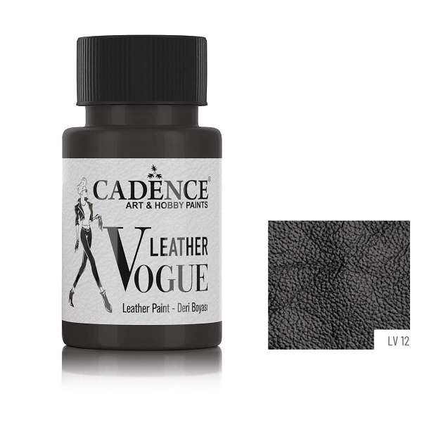 Фарба по шкірі Cadence VOGUE LEATHER PAINT, 50 мл, Чорний