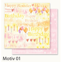 Дизайнерская бумага Folia Design Papers Party Вечеринка 190 г/м2, 30,5x30,5 см №01
