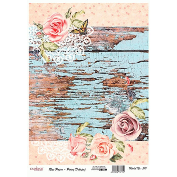 Декупажная карта на рисовой бумаге Rice Paper Decoupage Cadence, №419