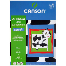 Блок білого паперу для малювання Canson PL Children Pad 90 г/м2, A4 20 аркушів