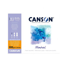 Альбом (блок) для акварелі Canson Montval, 300 г/м2 (24x32 см) 12 аркушів