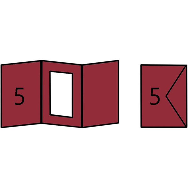 Заготовка для открытки паспарту квадратным Folia, 220 г/м2, 10,5x15 см, № 22 Dark red Бордовый