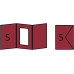 Заготовка для открытки паспарту квадратным Folia, 220 г/м2, 10,5x15 см, № 22 Dark red Бордовый