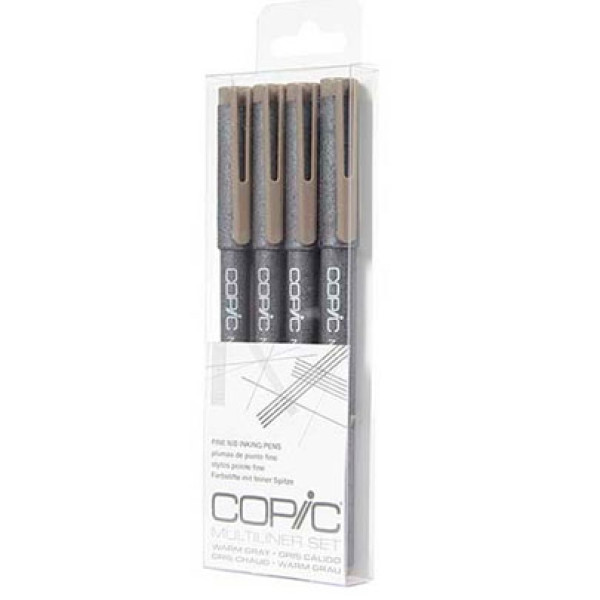 Набір лайнерів Copic Multiliner warm grey (0,05-0,1-0,3-0,5 мм), Теплий сірий 4 шт