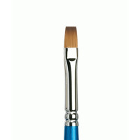 Кисть плоская зауженная синтетика Winsor Newton 555 Cotman Brushes, № 8
