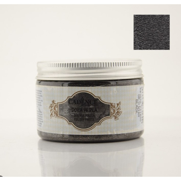 Объемная паста Dora Perla Metallic Relief Paste Cadence, 150 №12 Black Черный