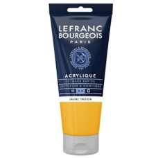 Акрилова фарба Lefranc Fine Acrylic Color 80 мл, 212 Indiane yellow Індійський жовтий
